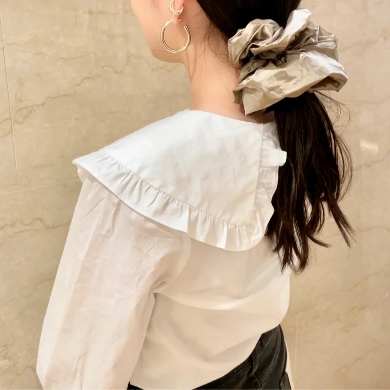 Simple Sweet Peter Pan Collar Women White Shirts 2021 Spring Casual Solid Blouses Kawaii Single Breasted All-match Female Tops
Simple Sweet Peter Pan Collar Women White Shirts 2021 Spring Casual Solid Blouses Kawaii Single Breasted All-match Female Tops