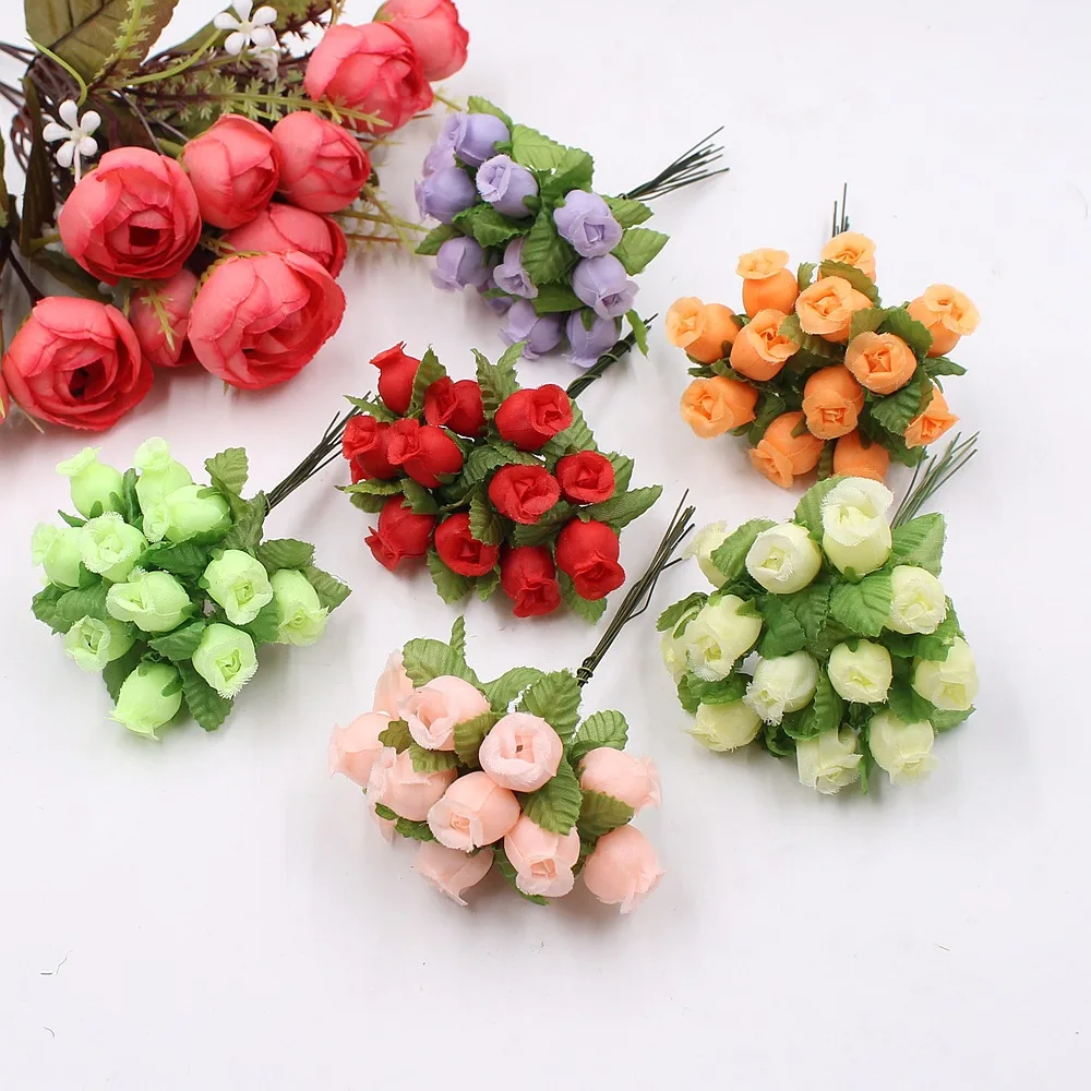 Mini Rose Bouquet Wedding Home Decoration Craft Card Gift DIY Wreath accessories Artificial Flowers Garlands Decor 12Pcs/lot
Mini Rose Bouquet Wedding Home Decoration Craft Card Gift DIY Wreath accessories Artificial Flowers Garlands Decor 12Pcs/lot