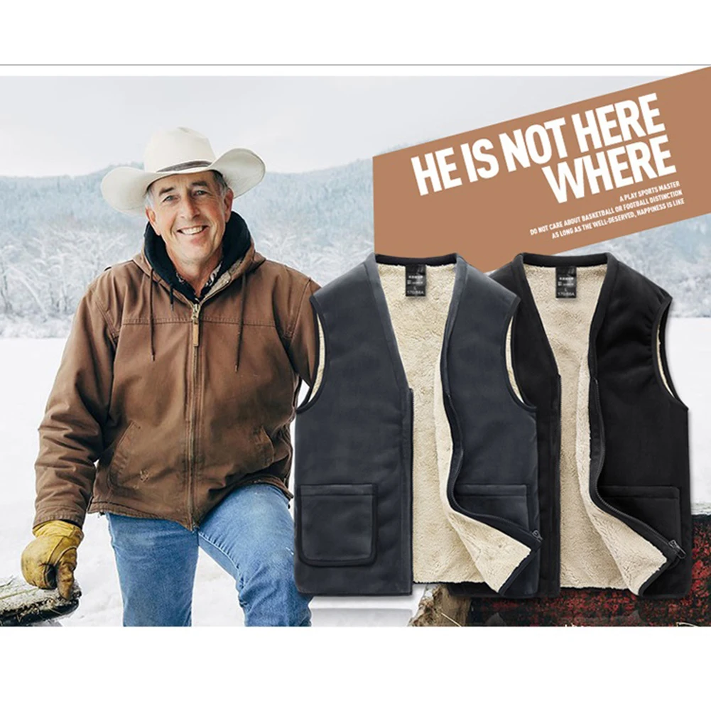 New Winter Casual Sleeveless Jacket Men Warm Fleece Vest Jacket Large Size Solid Color Thick Sleeveless Men's Vest
New Winter Casual Sleeveless Jacket Men Warm Fleece Vest Jacket Large Size Solid Color Thick Sleeveless Men's Vest
