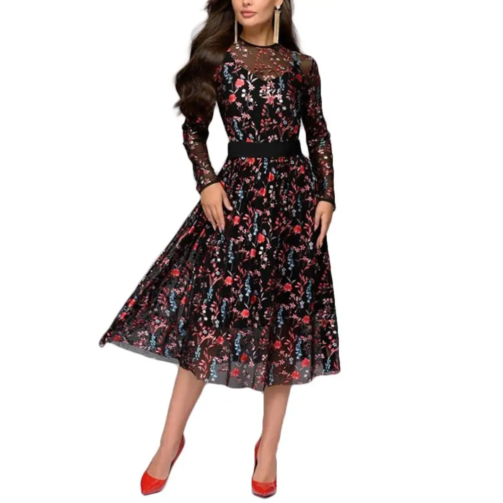 Summer Korean Chiffon Women Dress Elegant Ladies Vintage Long Dress Floral Office Long Sleeve Vestidos Clothing
Summer Korean Chiffon Women Dress Elegant Ladies Vintage Long Dress Floral Office Long Sleeve Vestidos Clothing