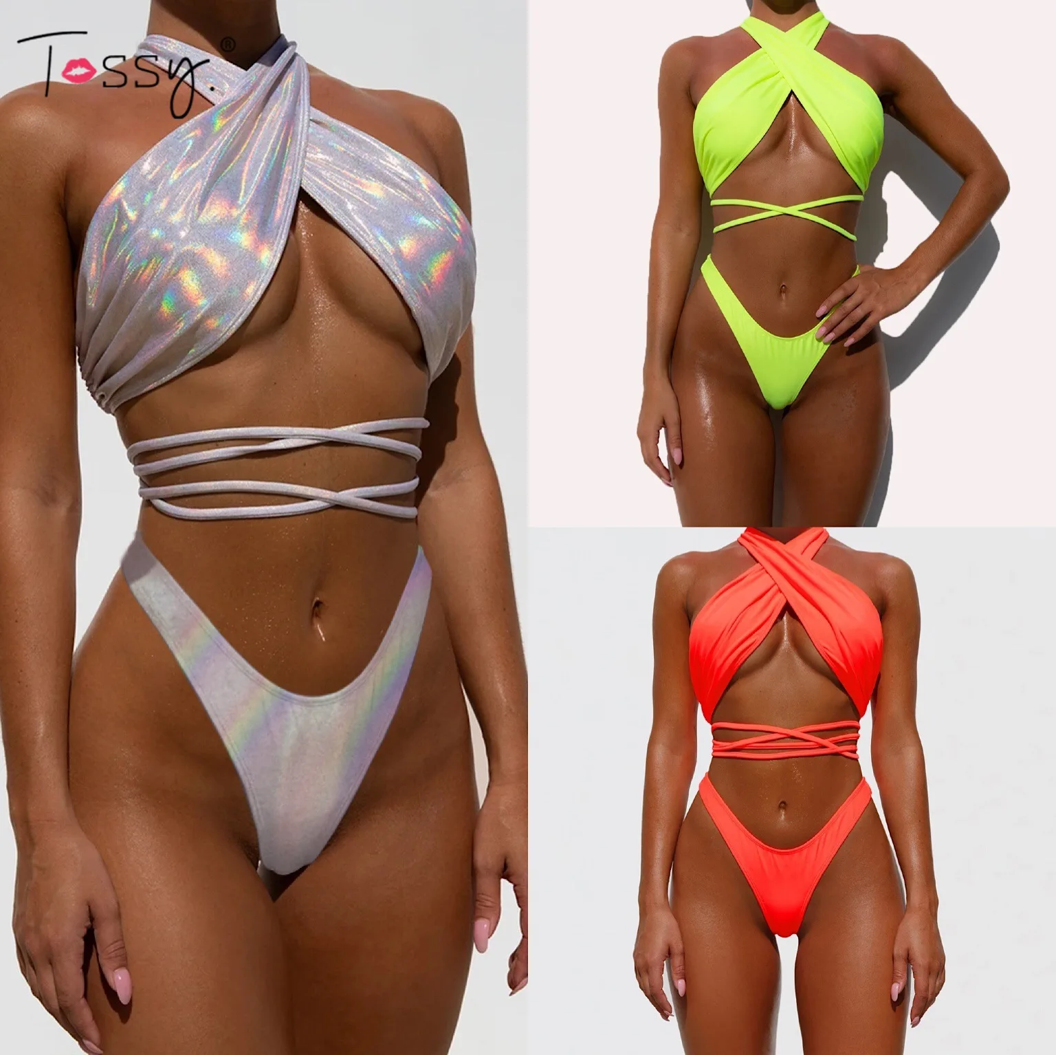 Tossy Sexy Silver PU Leather Swimsuit Women 2 Piece Set Bikinis 2021 High Waist Bandage Swimwear Brazilian Sequin Bathing Suit
Tossy Sexy Silver PU Leather Swimsuit Women 2 Piece Set Bikinis 2021 High Waist Bandage Swimwear Brazilian Sequin Bathing Suit