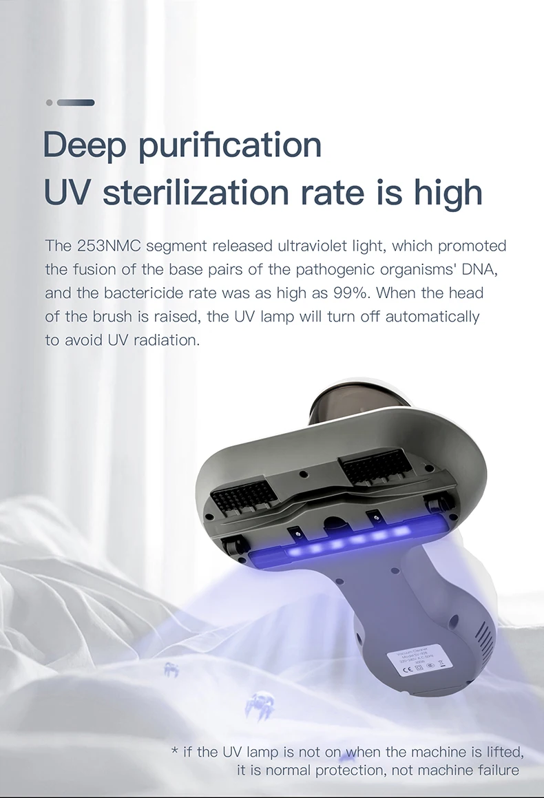 2021 new product household hand-held mite removal instrument bed ultraviolet mites removal sterilization vacuum cleaner
2021 new product household hand-held mite removal instrument bed ultraviolet mites removal sterilization vacuum cleaner