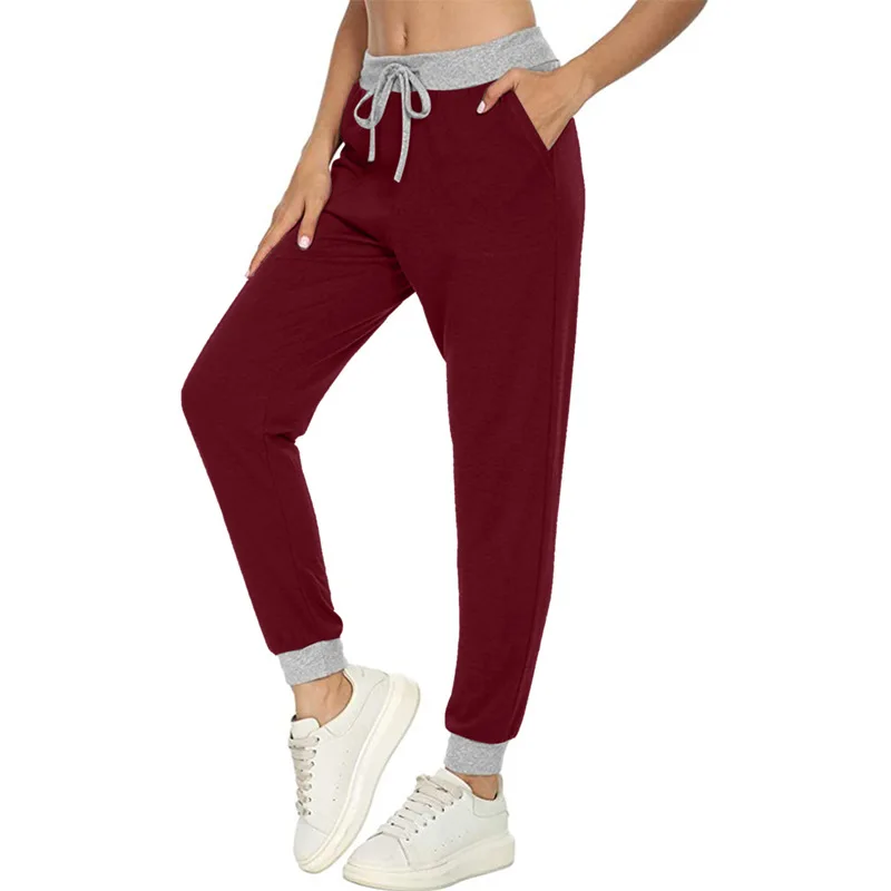 Running Sporting Clothing Stitching Pocket Drawstring Casual Women Pants Lady's Clothing Lace-Up Long Trousers Drawstring 2021
Running Sporting Clothing Stitching Pocket Drawstring Casual Women Pants Lady's Clothing Lace-Up Long Trousers Drawstring 2021
