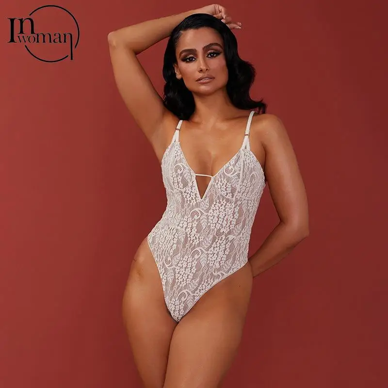 INWOMAN Summer Sexy Black White Bodysuit Women 2021 Cami Straps Bodycon Rompers Female Lace See Through Clubwear One Piece Sets
INWOMAN Summer Sexy Black White Bodysuit Women 2021 Cami Straps Bodycon Rompers Female Lace See Through Clubwear One Piece Sets