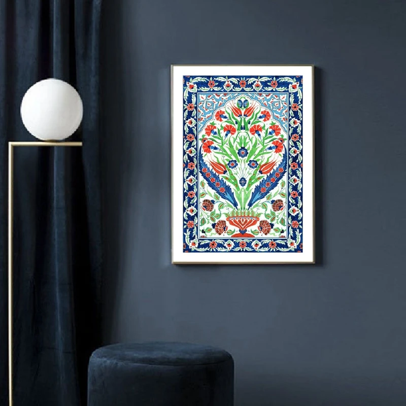 Traditional Turkish Bouquet Print Vintage Floral Iznik Art Poster Ornamental Art Canvas Painting Wall Picture Home Room Decor
Traditional Turkish Bouquet Print Vintage Floral Iznik Art Poster Ornamental Art Canvas Painting Wall Picture Home Room Decor