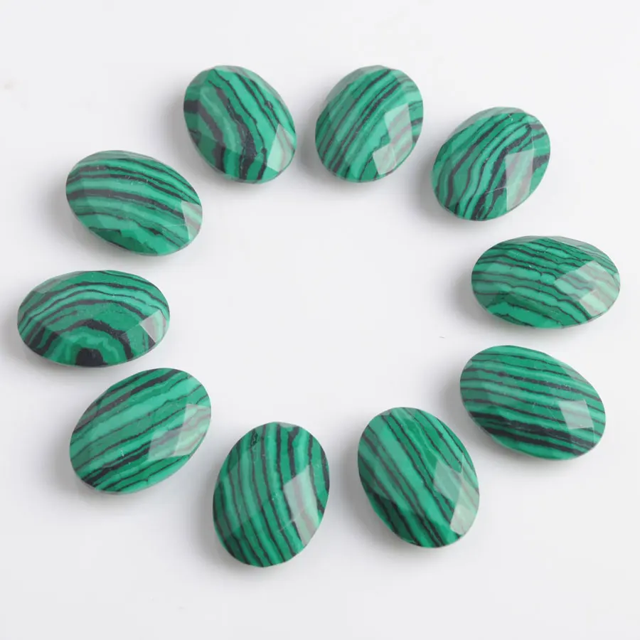 Oval Bead Natural Stone Malachite Facted 13x18x6 mm Cabochon Beads for Jewelry Ring Making Necklace DIY PZ9028
Oval Bead Natural Stone Malachite Facted 13x18x6 mm Cabochon Beads for Jewelry Ring Making Necklace DIY PZ9028