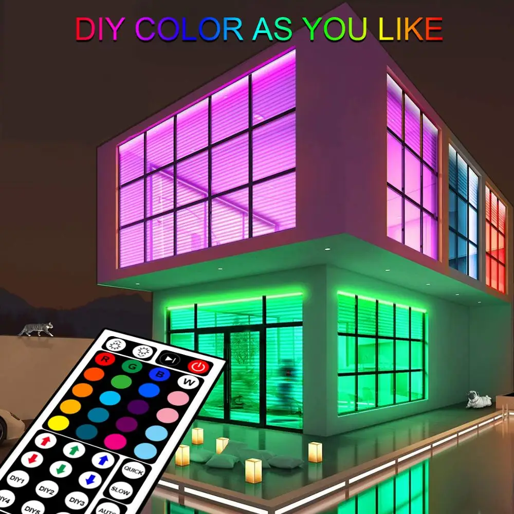 15 м/20 М 5050 цветных (RGB) светодиодных лент светильник DC12V RGB гибкая лента