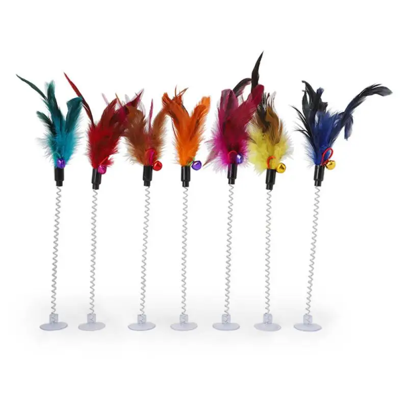 Cat Toys Feather Pet Elastic Feathers Cat Stick Toys Feather Stick Spring Suction Cup Toys With Bell Spring Mouse Cat Supplies
Cat Toys Feather Pet Elastic Feathers Cat Stick Toys Feather Stick Spring Suction Cup Toys With Bell Spring Mouse Cat Supplies