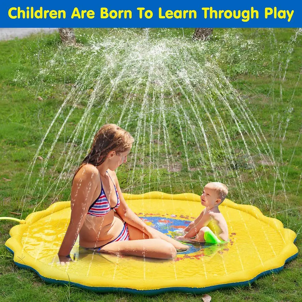 170CM Sprinkle And Splash Water Play Mat For Children Outdoor Swimming Beach Pad Lawn Sprinkler Inflatable Yellow
170CM Sprinkle And Splash Water Play Mat For Children Outdoor Swimming Beach Pad Lawn Sprinkler Inflatable Yellow