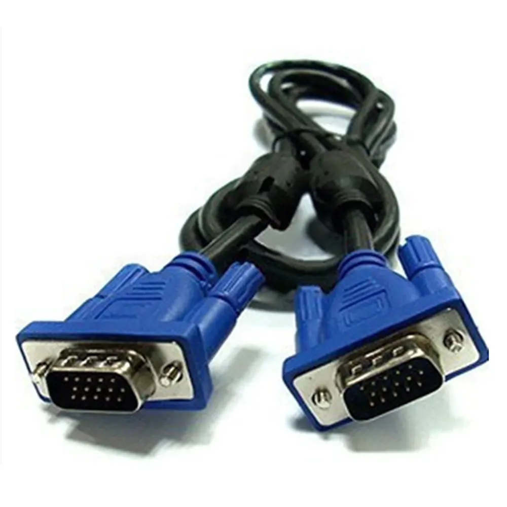 

VEIDADZ High-Definition VGA Computer Video Projector Cable Black Line Blue Head 15 Pin Male To With Magnetic Ring 1.5M / 3M / 5M