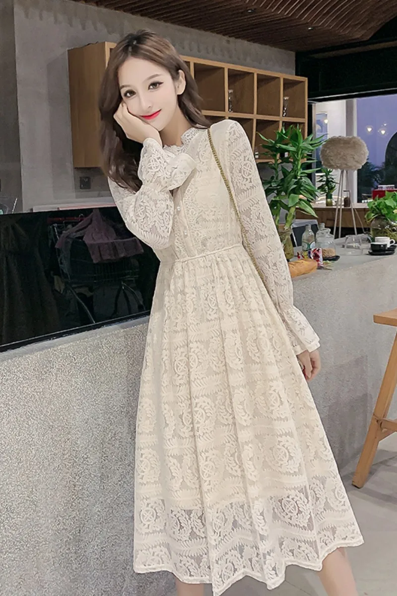 Dresses for Women Summer Korean Style Fairy Super-Fairy Underwear Long Sleeve Mid-Length Lace Dress Dresses Dresses
Dresses for Women Summer Korean Style Fairy Super-Fairy Underwear Long Sleeve Mid-Length Lace Dress Dresses Dresses