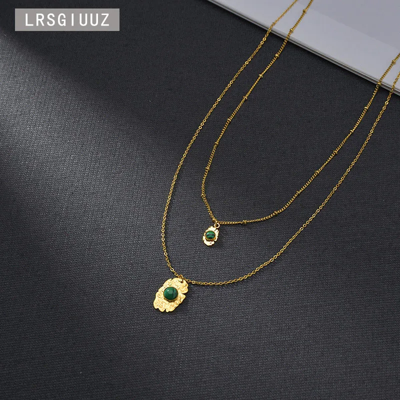 Street Fashion Retro 14k Gold Embossed Special-shaped Military Brand Double-layer Necklace French Court Inlaid Turquoise Choker
Street Fashion Retro 14k Gold Embossed Special-shaped Military Brand Double-layer Necklace French Court Inlaid Turquoise Choker