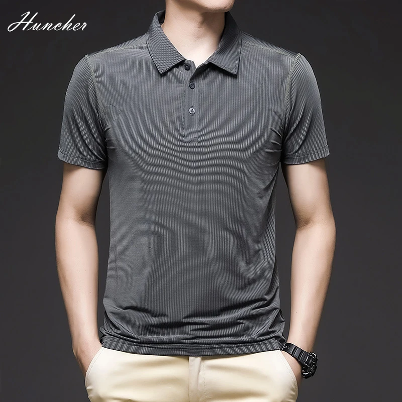 Huncher Men T shirt 2022 Mens Polo Shirt Summer Slim Fit Quick Dry Ice Fabric Gym Golf Wear Fashion Grey Lapel Elastic Male Tops
Huncher Men T shirt 2022 Mens Polo Shirt Summer Slim Fit Quick Dry Ice Fabric Gym Golf Wear Fashion Grey Lapel Elastic Male Tops