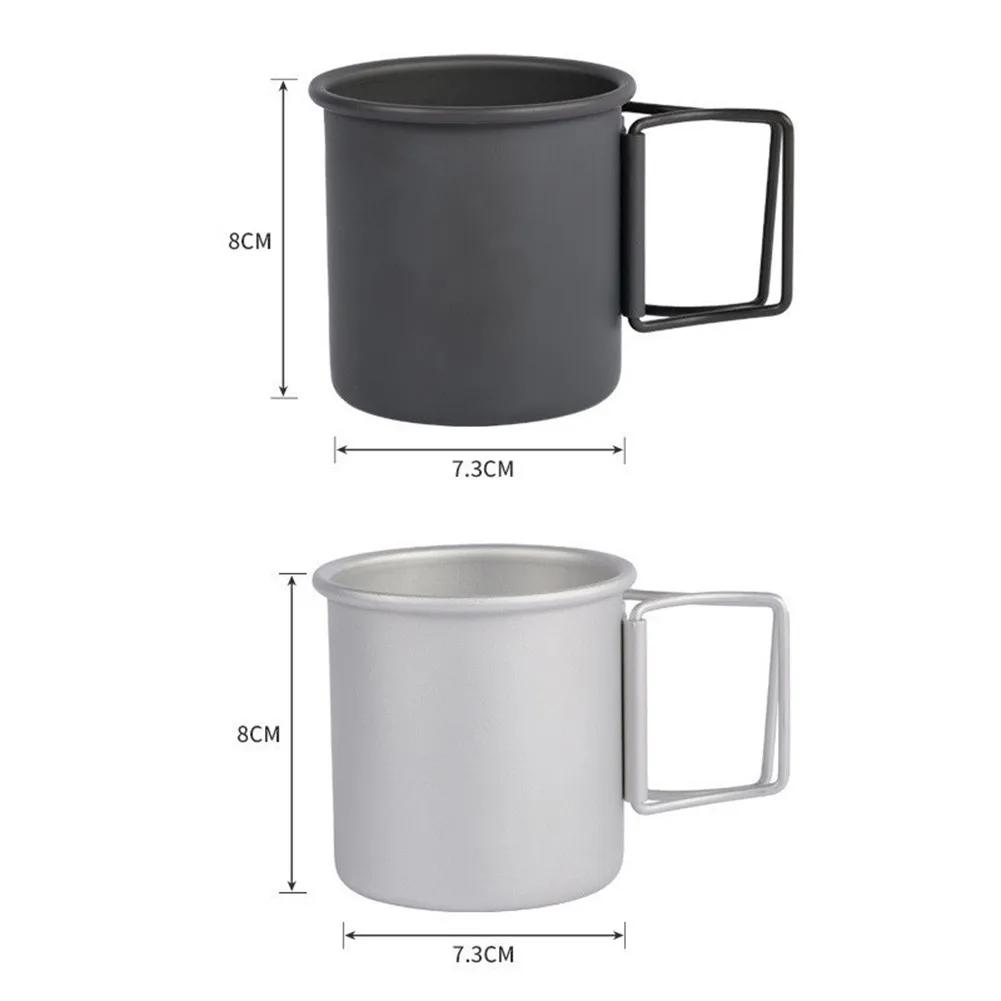 1pc Portable Camping Mug Cup With Folding Handles 8x7.3cm Aluminum Alloy Outdoor Hiking Travel Picnic Water Cup Mug Silver Black
1pc Portable Camping Mug Cup With Folding Handles 8x7.3cm Aluminum Alloy Outdoor Hiking Travel Picnic Water Cup Mug Silver Black