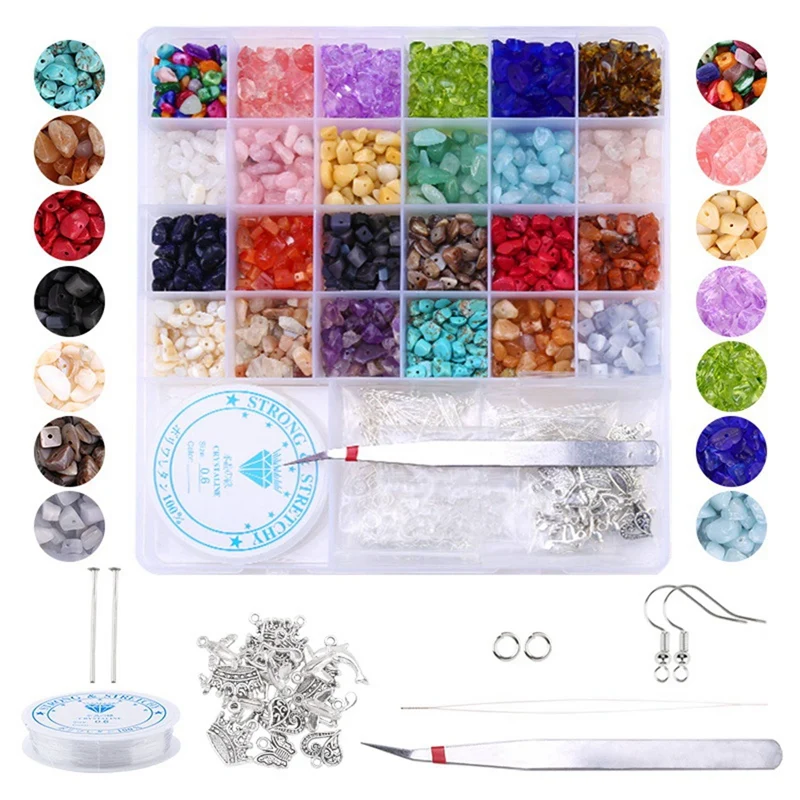 Natural Irregular Crushed Stone Beads DIY Handmade Jewelry Accessories Boxed Combination
Natural Irregular Crushed Stone Beads DIY Handmade Jewelry Accessories Boxed Combination