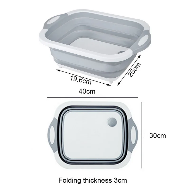 Collapsible Chopping Block Foldable Cutting Board Kitchen Silicone Fruit Washing Basket With Draining Plug
Collapsible Chopping Block Foldable Cutting Board Kitchen Silicone Fruit Washing Basket With Draining Plug