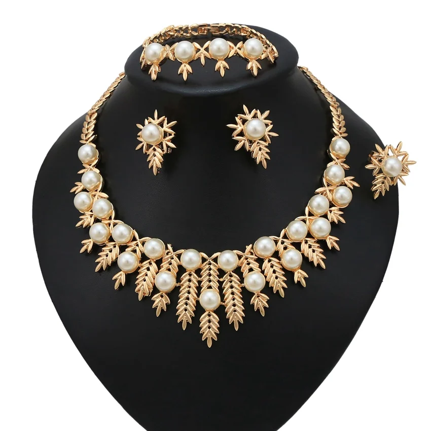 Gold Plated Necklace Bracelet Jewelry Set Copper Alloy Feather Pearl Constume Accessories Bridal Wedding Dating Vintage Sets
Gold Plated Necklace Bracelet Jewelry Set Copper Alloy Feather Pearl Constume Accessories Bridal Wedding Dating Vintage Sets