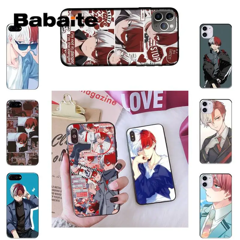Babaite шото Todoroki мой герой Телефон чехол для iPhone 8 7 6 6S Plus X XS Макс 5 5S SE XR 11 11pro бетонный