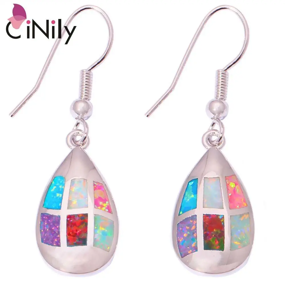 CiNily Created Blue White Pink Orange Rainbow Fire Opal Silver Plated Wholesale for Women Jewelry Dangle Earrings 1 1/2" OH3342
CiNily Created Blue White Pink Orange Rainbow Fire Opal Silver Plated Wholesale for Women Jewelry Dangle Earrings 1 1/2" OH3342
