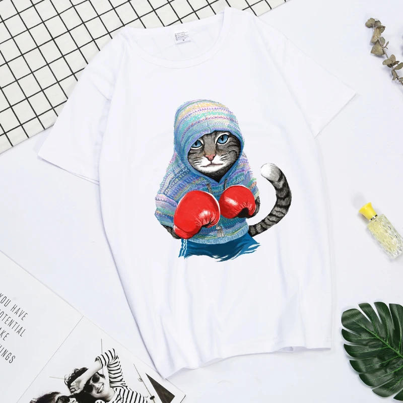 tshirt women 2021 O Neck Short Sleeve Lovely Boxinger Cat T-shirts Funny CAT Animal Men's Customized T Shirts Birthday Gift 
tshirt women 2021 O Neck Short Sleeve Lovely Boxinger Cat T-shirts Funny CAT Animal Men's Customized T Shirts Birthday Gift