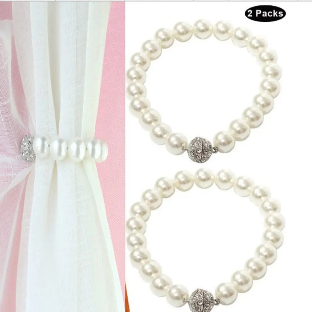 Curtain Installation Free Pearl Magnet Suction Button Curtain Buckle 40cm Gorgeous Curtain Ties Curtain Decoration 
Curtain Installation Free Pearl Magnet Suction Button Curtain Buckle 40cm Gorgeous Curtain Ties Curtain Decoration