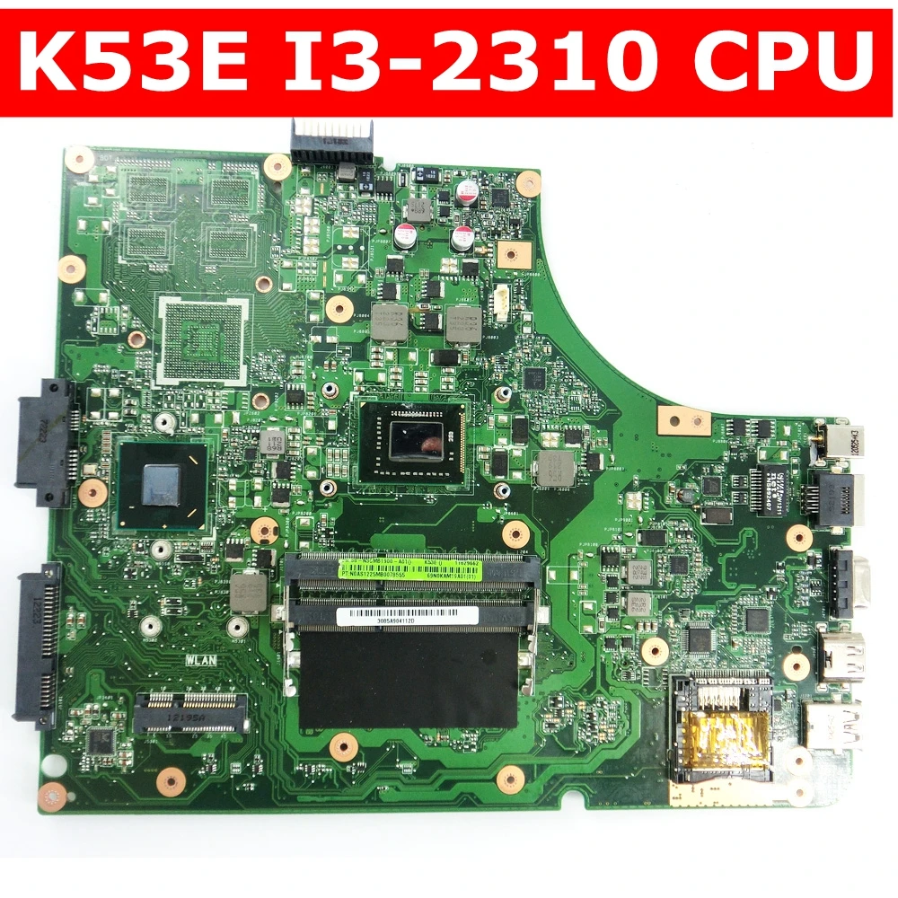 K53E Onboard I3-2310 CPU Mainboard REV 6.0 For Asus K53E K53SD A53S K53S X53S P53S laptop motherboard 100% Tested free shipping
K53E Onboard I3-2310 CPU Mainboard REV 6.0 For Asus K53E K53SD A53S K53S X53S P53S laptop motherboard 100% Tested free shipping