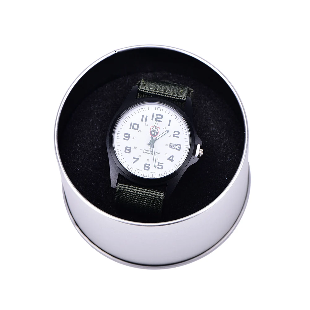 1 коробка для хранения часов Winder Jewelry Nice Sponge Round Organiser практичный Серебряный чехол