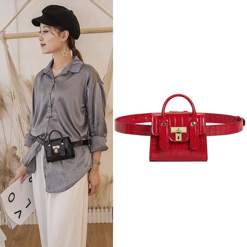 Women Mini Bag Waist Bag 2021 Summer Classic Small Gold Lock Sall Chest bag PU Leahter Belt Lock Chest Bag Women Shoulder Bag
Women Mini Bag Waist Bag 2021 Summer Classic Small Gold Lock Sall Chest bag PU Leahter Belt Lock Chest Bag Women Shoulder Bag