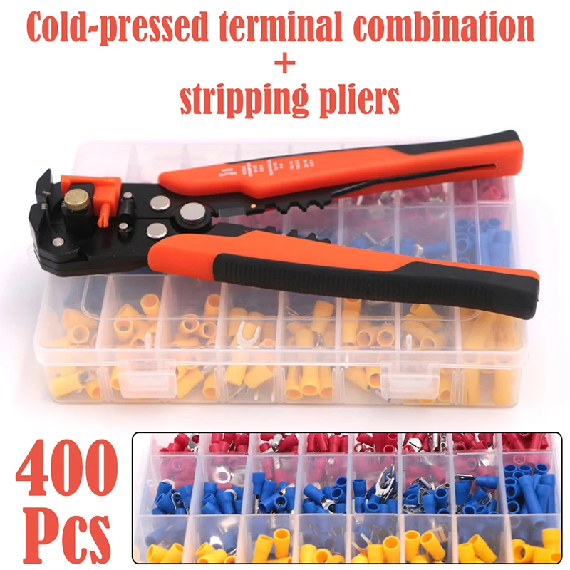 Connectors And Electrical Wire Stripper Crimper Terminal Kit 400Pcs Cable Wire Stripper Cutter Cold Pressed Terminal Connector
Connectors And Electrical Wire Stripper Crimper Terminal Kit 400Pcs Cable Wire Stripper Cutter Cold Pressed Terminal Connector