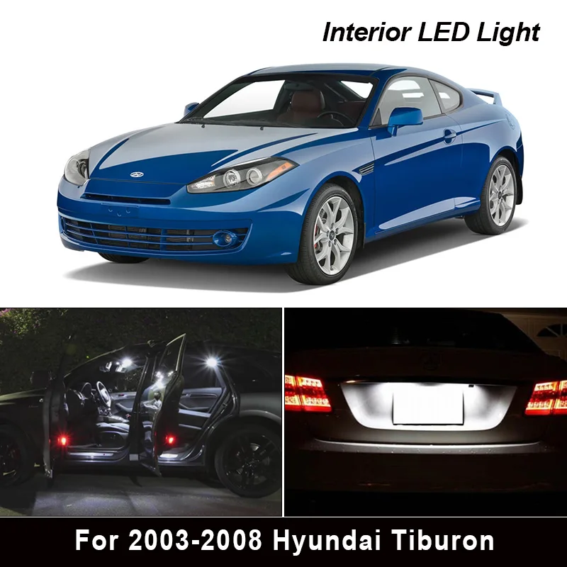 13Pcs Canbus Car Lamps Interior LED Lights Kit For 2003 2004 2005 2006 2007 2008 Hyundai Tiburon Map Trunk License Plate Lamp
13Pcs Canbus Car Lamps Interior LED Lights Kit For 2003 2004 2005 2006 2007 2008 Hyundai Tiburon Map Trunk License Plate Lamp