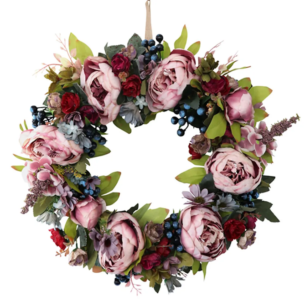Simulation Peony Wreath Natural Wine Branch Silk Rose Siik Rattan Semi-handmade Party Decoration Home Decor Artificial Wreaths
Simulation Peony Wreath Natural Wine Branch Silk Rose Siik Rattan Semi-handmade Party Decoration Home Decor Artificial Wreaths
