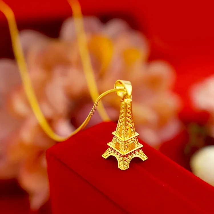 Fashion Paris Eiffel Tower Pendant 14K Gold Jewelry for Women Charms Chain Necklace Pendant for Birthday Party Gifts No Chain
Fashion Paris Eiffel Tower Pendant 14K Gold Jewelry for Women Charms Chain Necklace Pendant for Birthday Party Gifts No Chain