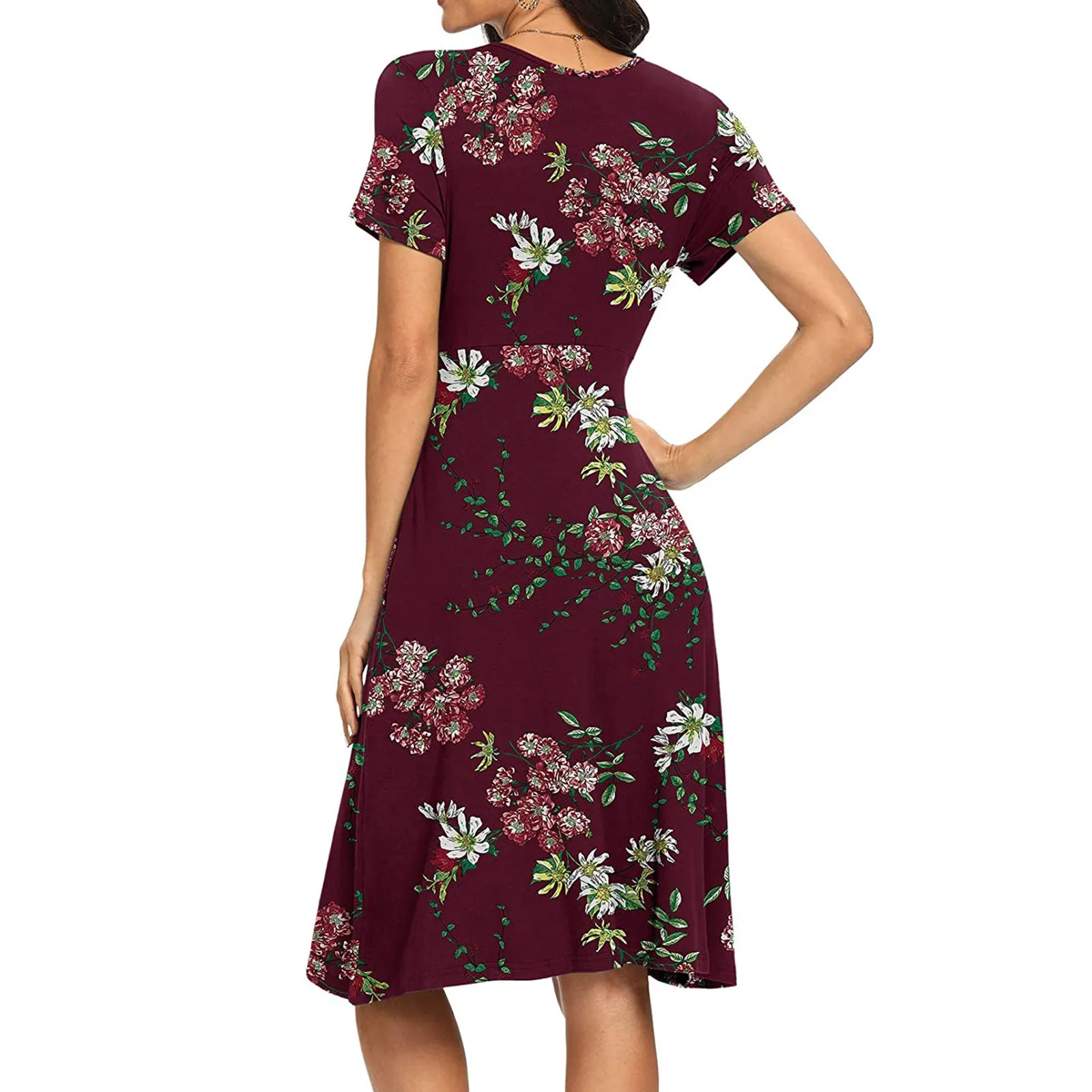 Womail dress boho dress long sleeve dress Women Fashion Casual Comfy Sexy Solid Color V-Neck Pocketed Short Sleeve summer Dress
Womail dress boho dress long sleeve dress Women Fashion Casual Comfy Sexy Solid Color V-Neck Pocketed Short Sleeve summer Dress