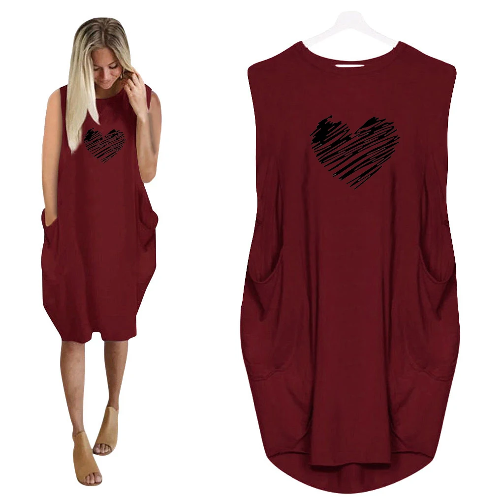 2021 New Temperament Round Collar And Knee Skirt, Hot Selling Fashion Love Print Pocket Temperament Dress Women's Big Size S-5xl
2021 New Temperament Round Collar And Knee Skirt, Hot Selling Fashion Love Print Pocket Temperament Dress Women's Big Size S-5xl