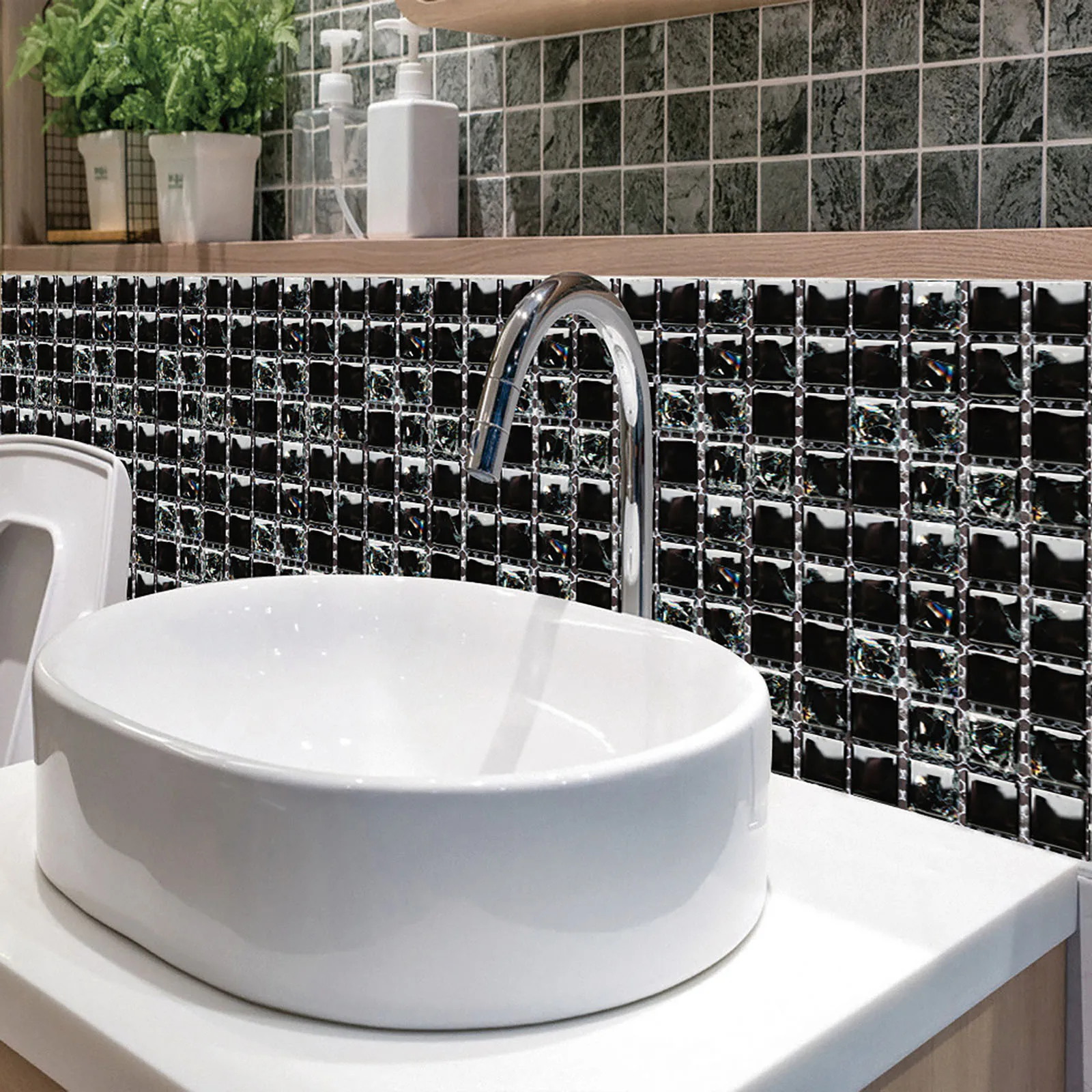 10Pcs Black Crystal Self-Adhesive Tile Stickers Peel Stick Tiles Oilproof Kitchen Bathroom Home Decor Drawers Sticker наклейки
10Pcs Black Crystal Self-Adhesive Tile Stickers Peel Stick Tiles Oilproof Kitchen Bathroom Home Decor Drawers Sticker наклейки