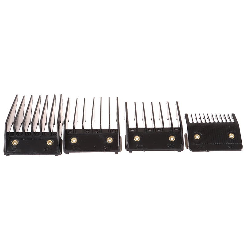 4Pcs/lot Black Universal Cut Clipper Limit Comb Guide Attachment Size Barber Replacement Tool High Quality
4Pcs/lot Black Universal Cut Clipper Limit Comb Guide Attachment Size Barber Replacement Tool High Quality