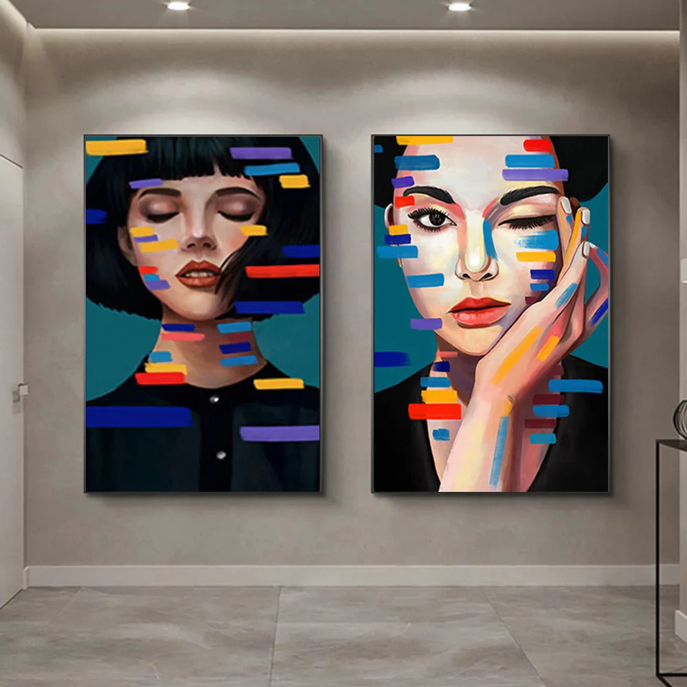 Modern Colorful Beauty Women Canvas Painting Abstract Light Luxury Poster and Wall Art Prints Picture for Living Room Home Decor
Modern Colorful Beauty Women Canvas Painting Abstract Light Luxury Poster and Wall Art Prints Picture for Living Room Home Decor