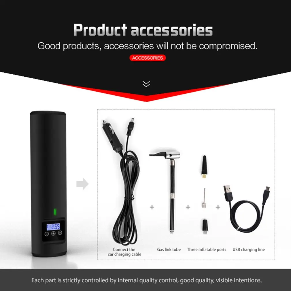 Intelligent Vehicle Wireless Air Pump Rechargeable Air Pump Tire Inflator Cordless Portable Compressor For Car Tires Balls
Intelligent Vehicle Wireless Air Pump Rechargeable Air Pump Tire Inflator Cordless Portable Compressor For Car Tires Balls