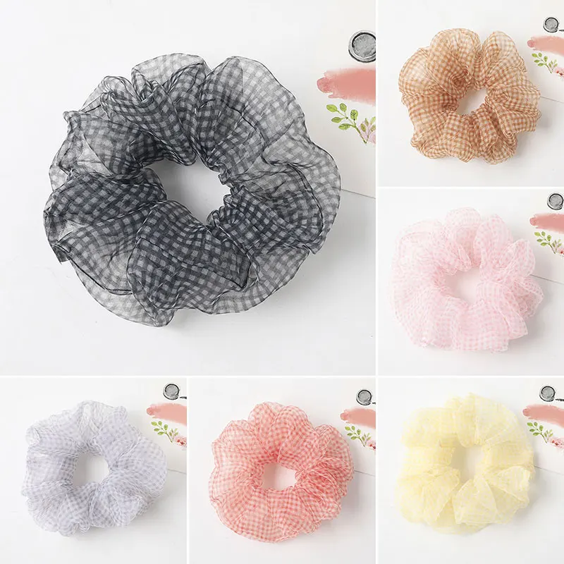 Organza scrunchie women elastic hair bands solid color plaid hair ties fashion girls Ponytail Holder headwear hair accessories
Organza scrunchie women elastic hair bands solid color plaid hair ties fashion girls Ponytail Holder headwear hair accessories