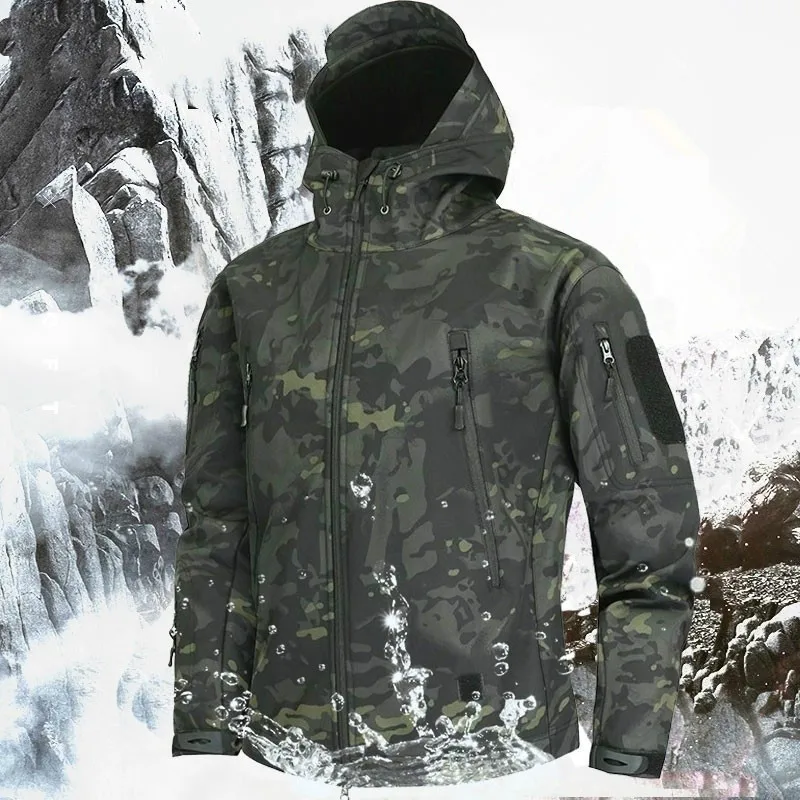 Men's Military Camouflage Fleece Jacket Shark Skin Soft Shell Military Tactical Jacket Male Camouflage Windbreakers 5XL
Men's Military Camouflage Fleece Jacket Shark Skin Soft Shell Military Tactical Jacket Male Camouflage Windbreakers 5XL
