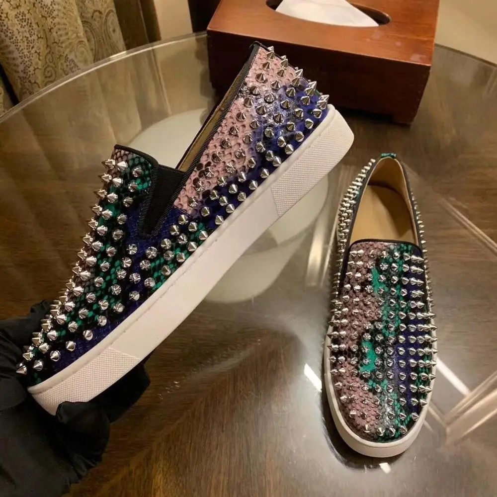 2021 New Men's Fashion Shoes luxury designer Spikes Leather Shoes Handmade Colorful Elegant Man Fashion Casual Flats
2021 New Men's Fashion Shoes luxury designer Spikes Leather Shoes Handmade Colorful Elegant Man Fashion Casual Flats