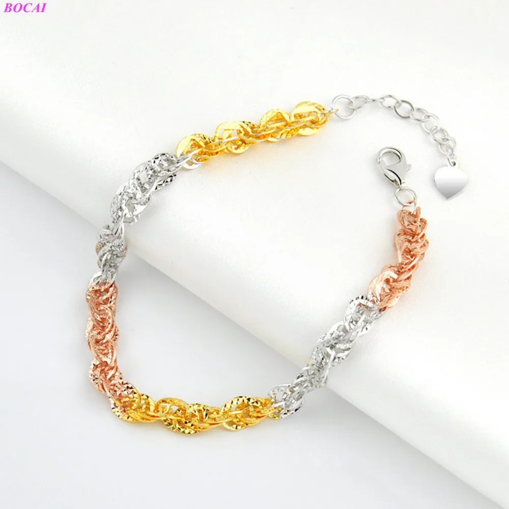 BOCAI Solide S925 Sterling Silver Bracelet For Women 2021 New Fashion Simple Thai Silver Hand String Jewelry For Girlfriend
BOCAI Solide S925 Sterling Silver Bracelet For Women 2021 New Fashion Simple Thai Silver Hand String Jewelry For Girlfriend