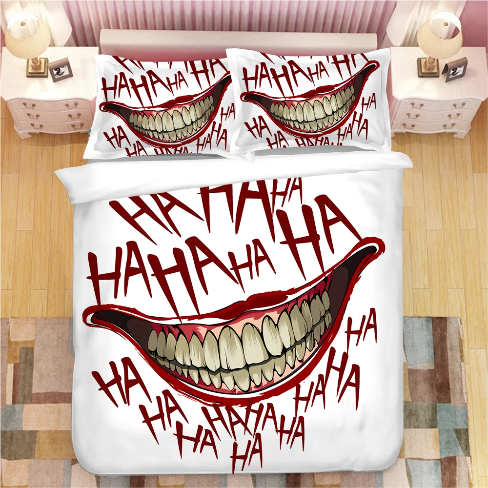 HAHA THE Joker 3D Bed Linens Duvet Covers Pillowcases The Joker Comforter Bedding Sets Bedclothes Bed Linen Bed Set
HAHA THE Joker 3D Bed Linens Duvet Covers Pillowcases The Joker Comforter Bedding Sets Bedclothes Bed Linen Bed Set