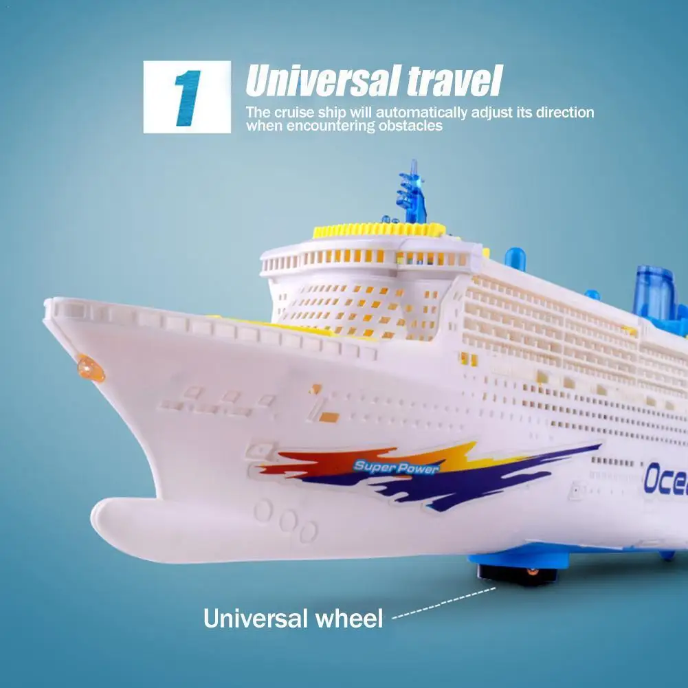 Kawaii Simulation ship model children's light music cruise ship electric ship universal toy
Kawaii Simulation ship model children's light music cruise ship electric ship universal toy