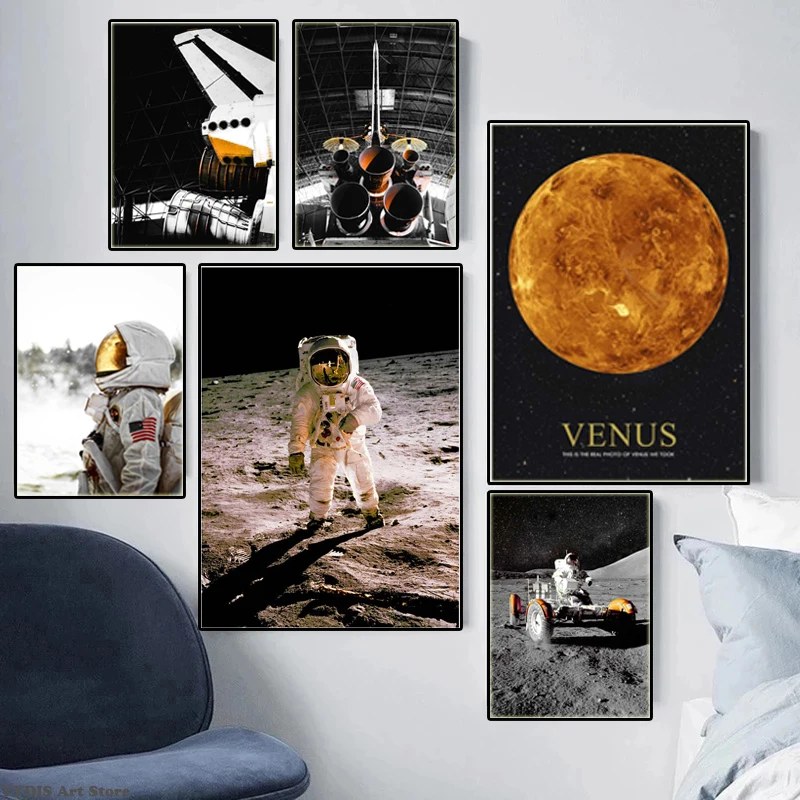 Rocket Moon Space Astronaut Poster Fantasy Earth Planet Canvas Painting Modern Wall Art Picture Living Room Home Decor Quadro
Rocket Moon Space Astronaut Poster Fantasy Earth Planet Canvas Painting Modern Wall Art Picture Living Room Home Decor Quadro
