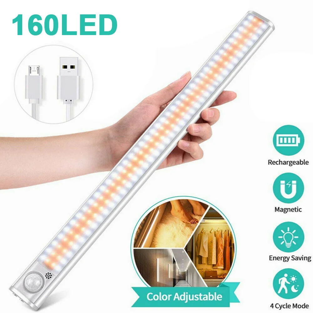Closet Light 160 LED Lights PIR Motion Sensor Light night lights Cupboard Wardrobe Night Lamp Kitchen Bedroom Cabinet Backlight
Closet Light 160 LED Lights PIR Motion Sensor Light night lights Cupboard Wardrobe Night Lamp Kitchen Bedroom Cabinet Backlight