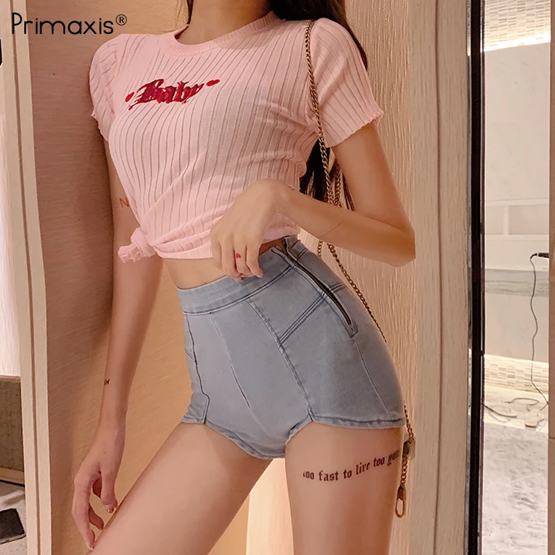 Primaxis jeans for girls fashion high waist small split Jeans Women's pants Shorts sexy show thin hip hot pants trend
Primaxis jeans for girls fashion high waist small split Jeans Women's pants Shorts sexy show thin hip hot pants trend