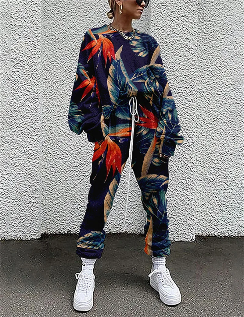 Women's Basic Streetwear Floral Vacation Casual / Daily Two Piece Set Tracksuit T shirt Pant Loungewear Jogger Pants Drawstring 
Women's Basic Streetwear Floral Vacation Casual / Daily Two Piece Set Tracksuit T shirt Pant Loungewear Jogger Pants Drawstring