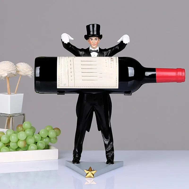 CLASSIC EUROPEAN STYLE MAGICIAN WINE RACKS UNIQUE CARTOON PEOPLE BAR WINE BOTTLE SUPPORT HOLDER
CLASSIC EUROPEAN STYLE MAGICIAN WINE RACKS UNIQUE CARTOON PEOPLE BAR WINE BOTTLE SUPPORT HOLDER