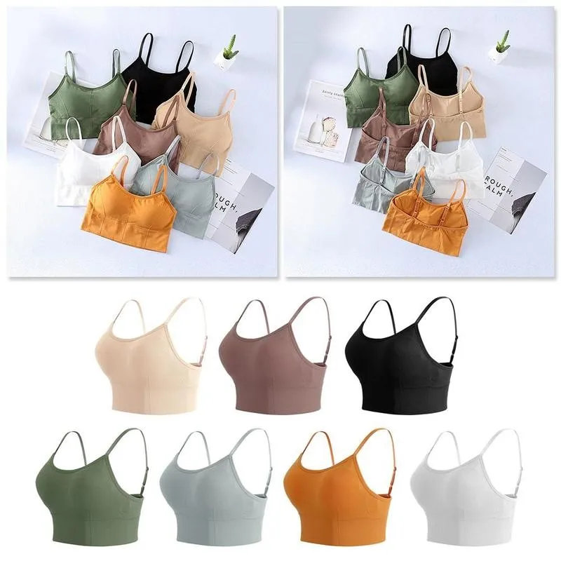 Seamless Sling Wrap Chest Streetwear Tank Tops Female Basic Tube Tops Sleeveless Seamless Sports Bra Summer Sexys Camisole
Seamless Sling Wrap Chest Streetwear Tank Tops Female Basic Tube Tops Sleeveless Seamless Sports Bra Summer Sexys Camisole